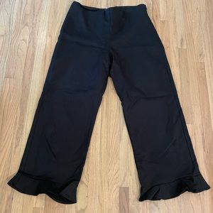 Reformation petal-pusher black pants